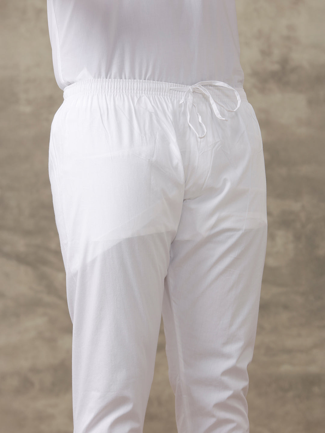 Men Cotton White Kurta Pants