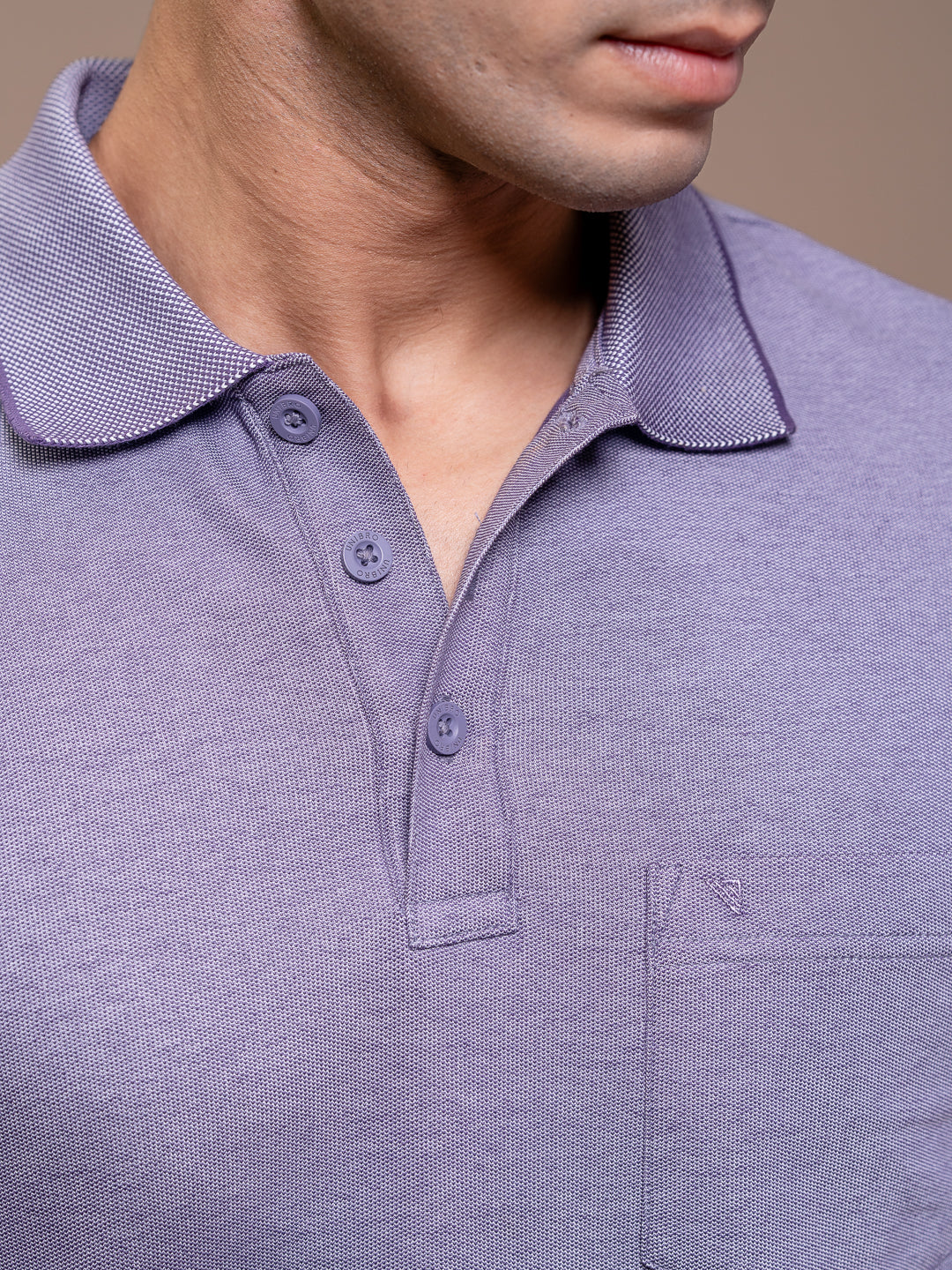 Men's Cotton Rich Pique Polo Violet