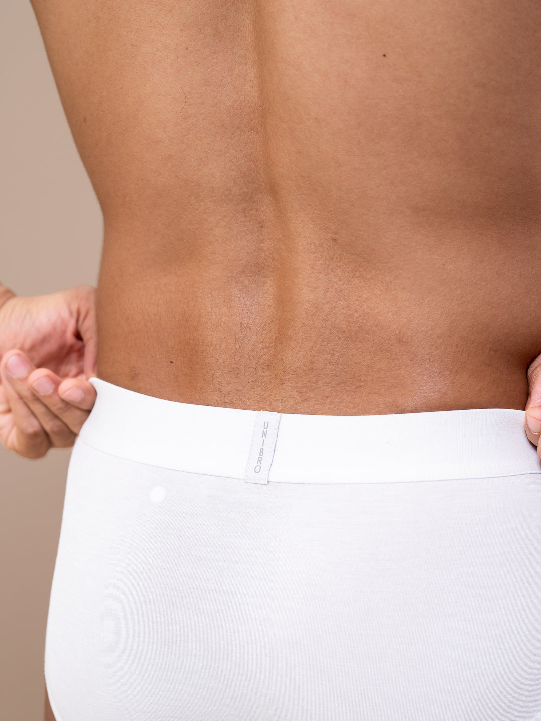 Men TENCEL™ Modal Fiber Outer Elastic White Brief