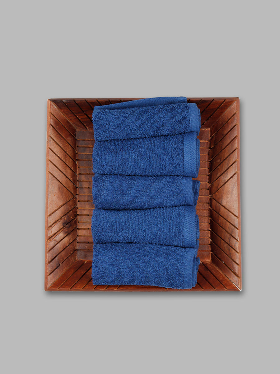 Premium Soft & Absorbent Navy Terry Face Towel FC8 ( Pack of 6 )