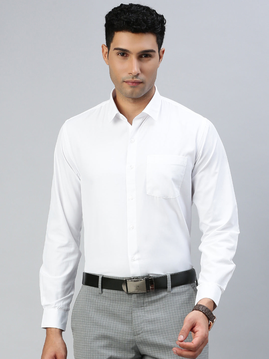 Men Cotton Rich Formal White Shirt