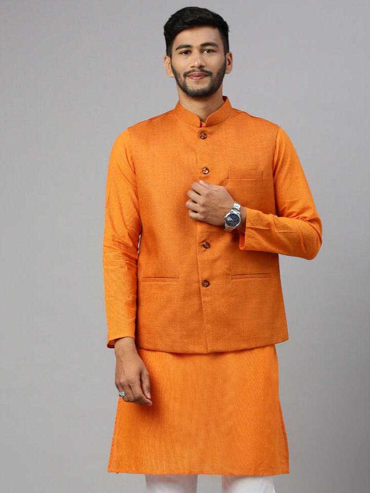 Men Ethnic Jacket Orange DW20