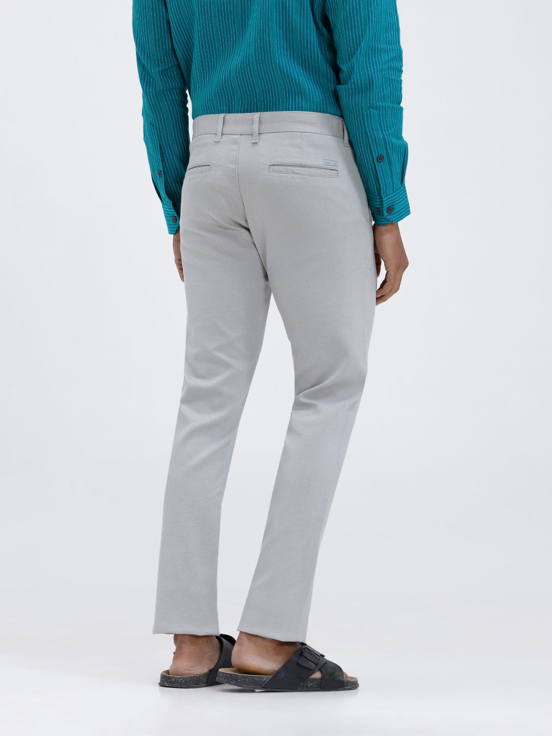 Men’s Smart Fit Cotton Lycra Stretch Grey Pant