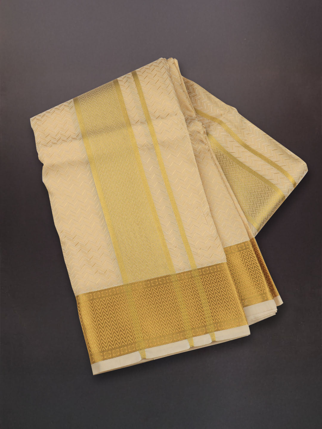 Men Art Silk Dhoti & Shirting Set Peach Mangalakara 140k (2 in 1) M31