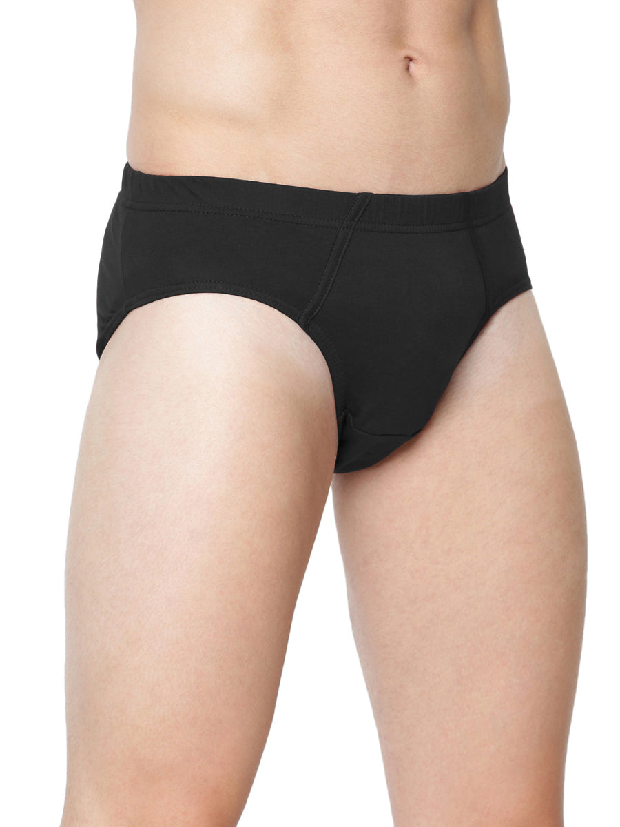 Mens Soft Stretchable Black Inner Elastic Brief Suriya (2 PCs Pack)-Side view