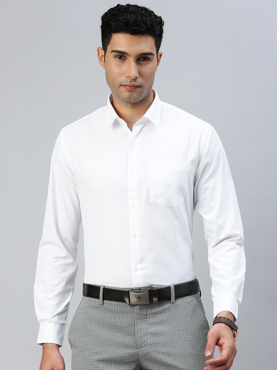 Men Cotton Rich White Shirt Wewin New