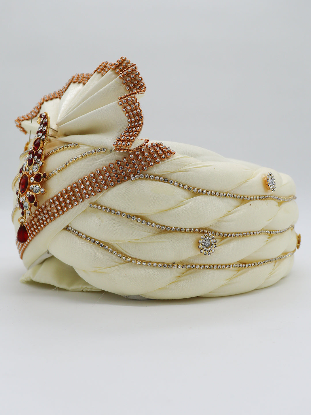 Traditional Silky Style Wedding Turban - 119