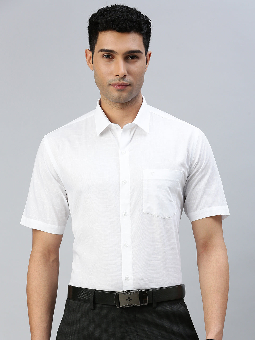Men 100% Cotton Shirt Celebrity White 32