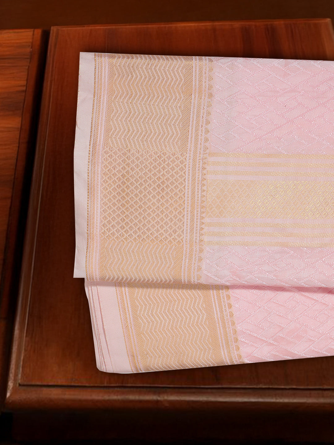 Men Art Silk Wedding Shirting Dhoti & Towel Set F.Rose Touch Tone TT26