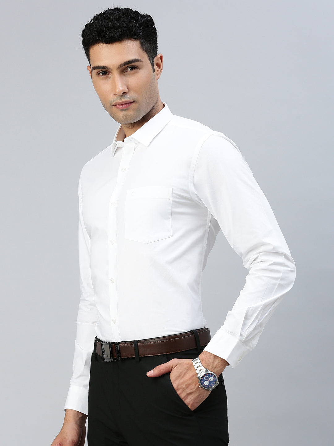 Mens Anti-Viral Cotton Care White Shirt