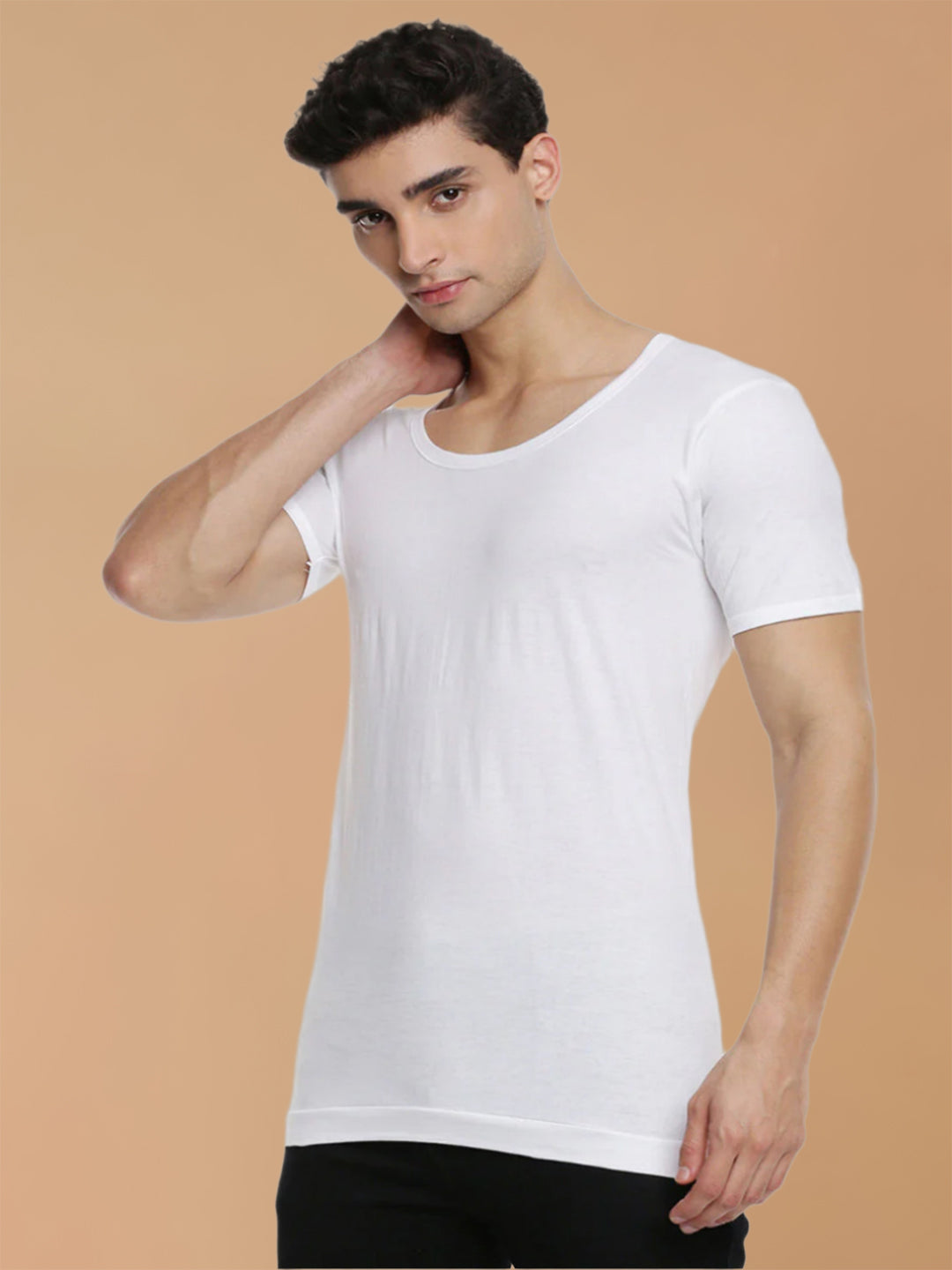 100% Combed Cotton White Vest RNS Sukra (Pack of 2)