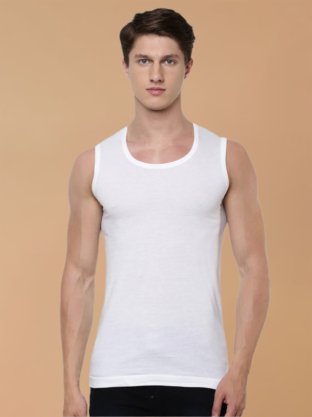 100 % Combed Cotton White Vest RNBS Rise Up (Pack of 2)