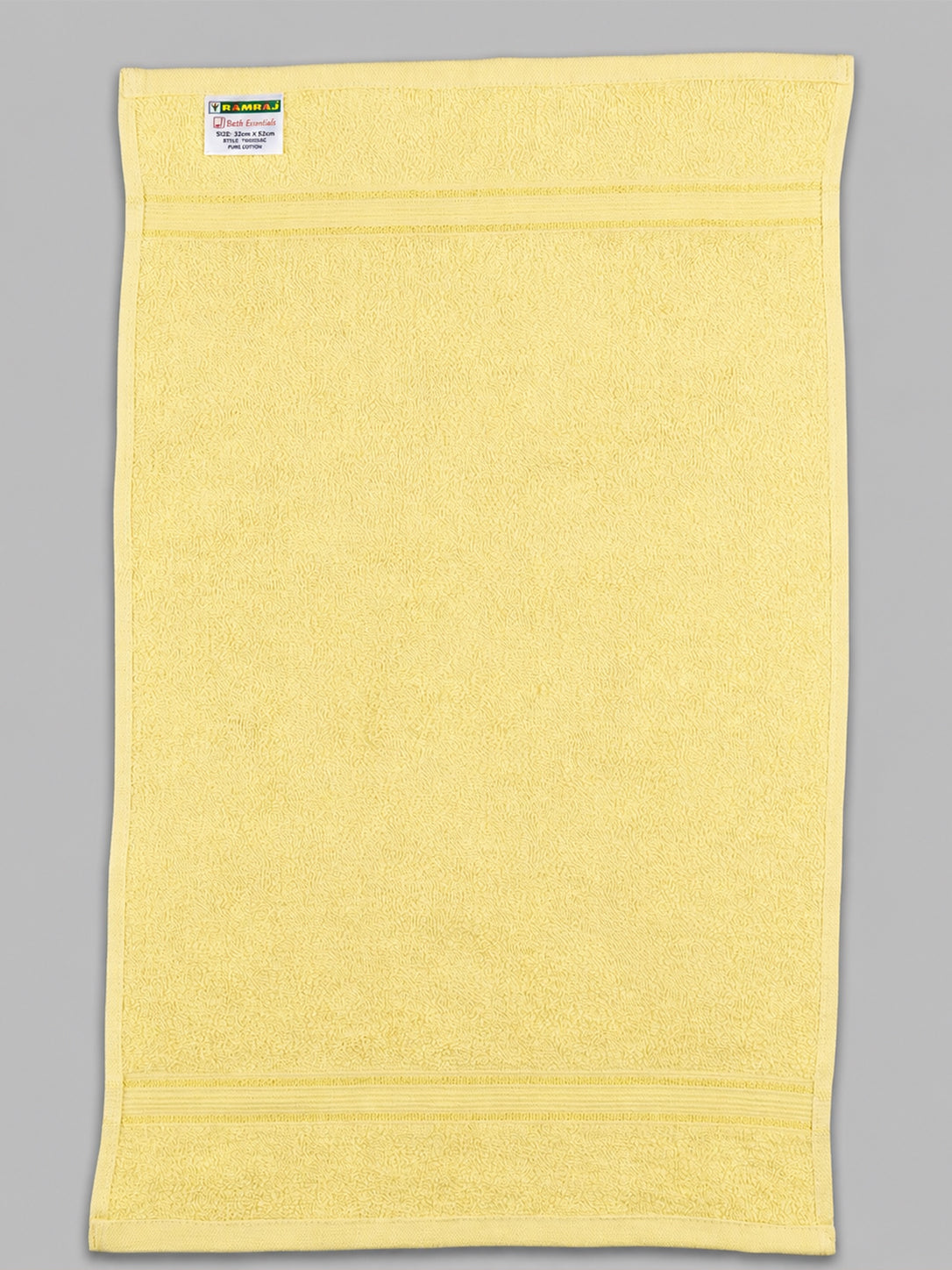 Soft Cotton Deluxe Hand Terry Towel Light Yellow HC4 (Pack of 4)