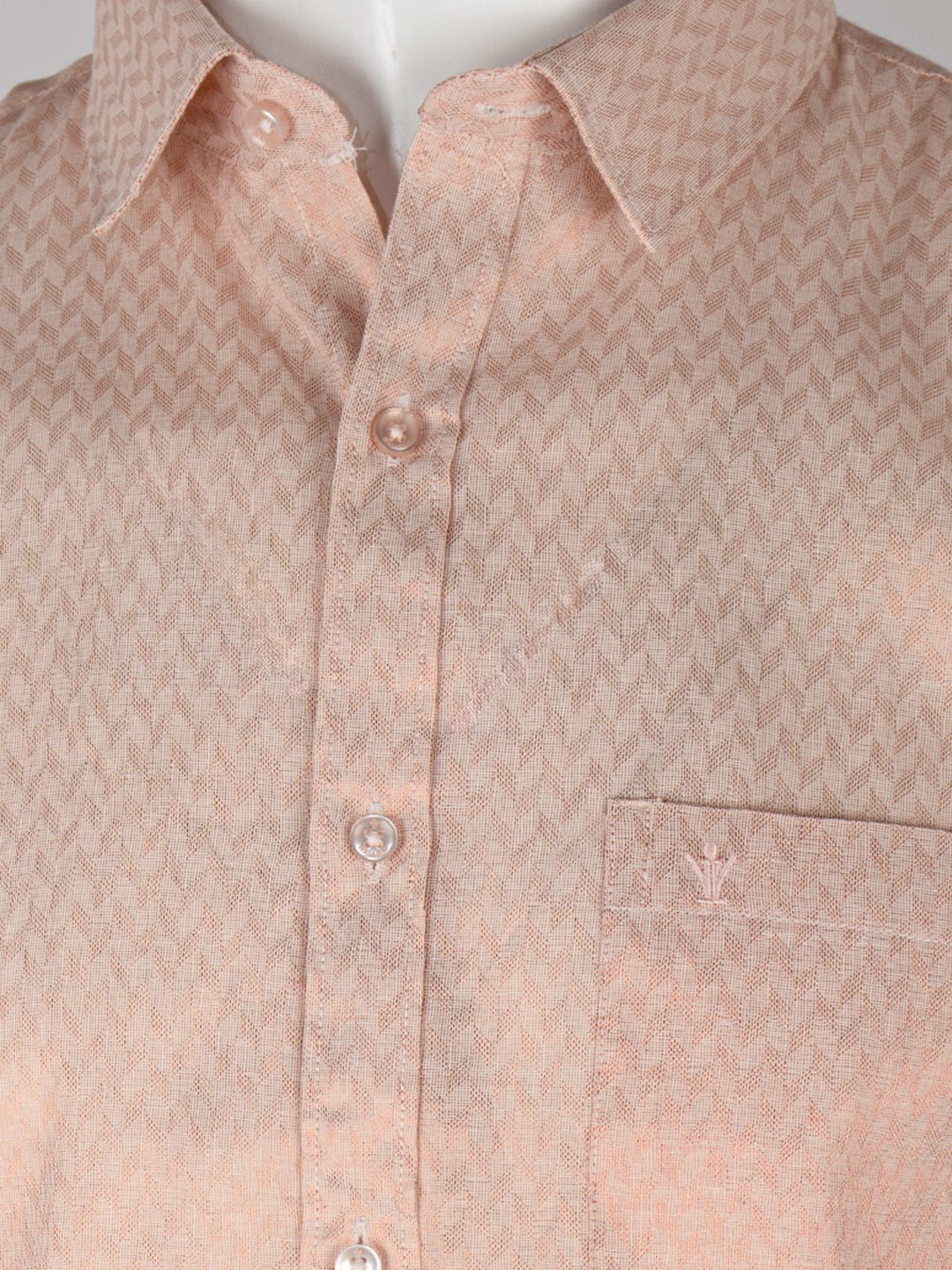 Men Copper Tissue Jacquard Half Sleeves Shirt with Matching Dhoti Set CD12