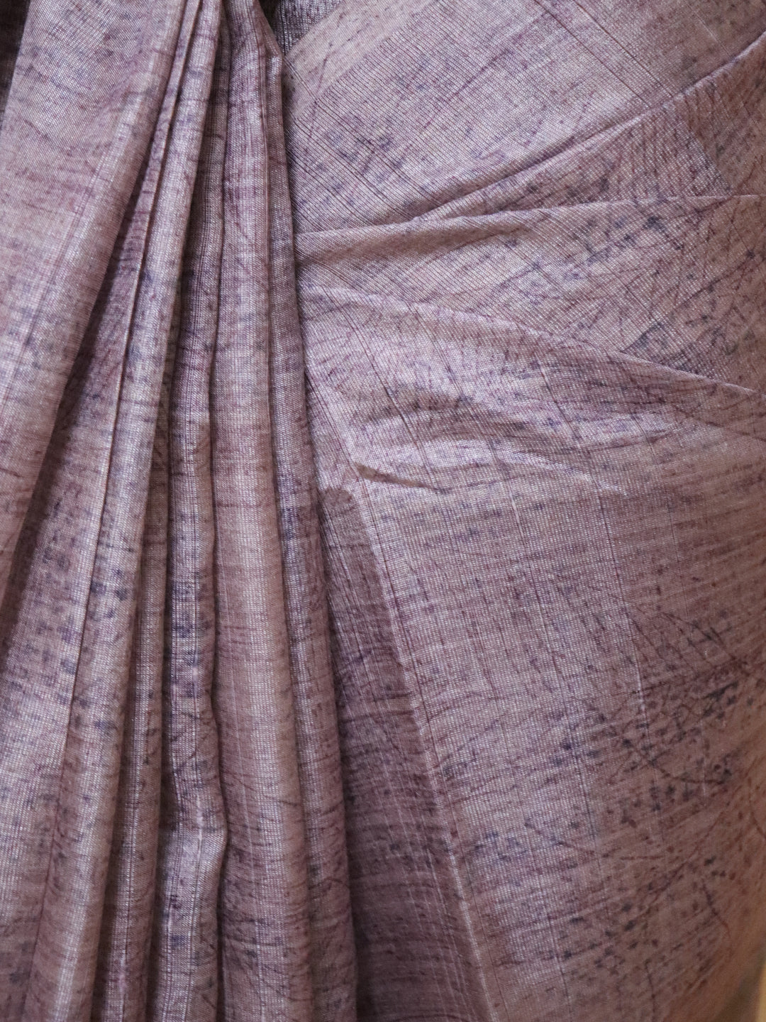 Women Light Purple Semi Tussar Printed Saree ST311