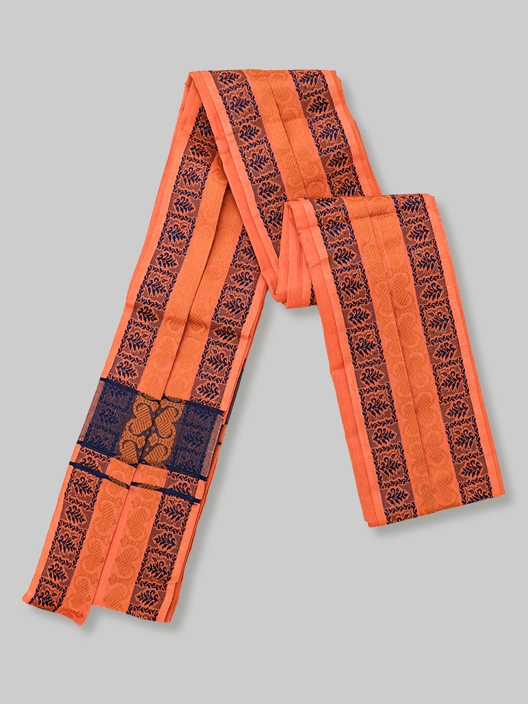 Men Cotton Orange Towel with Fancy Border 6422