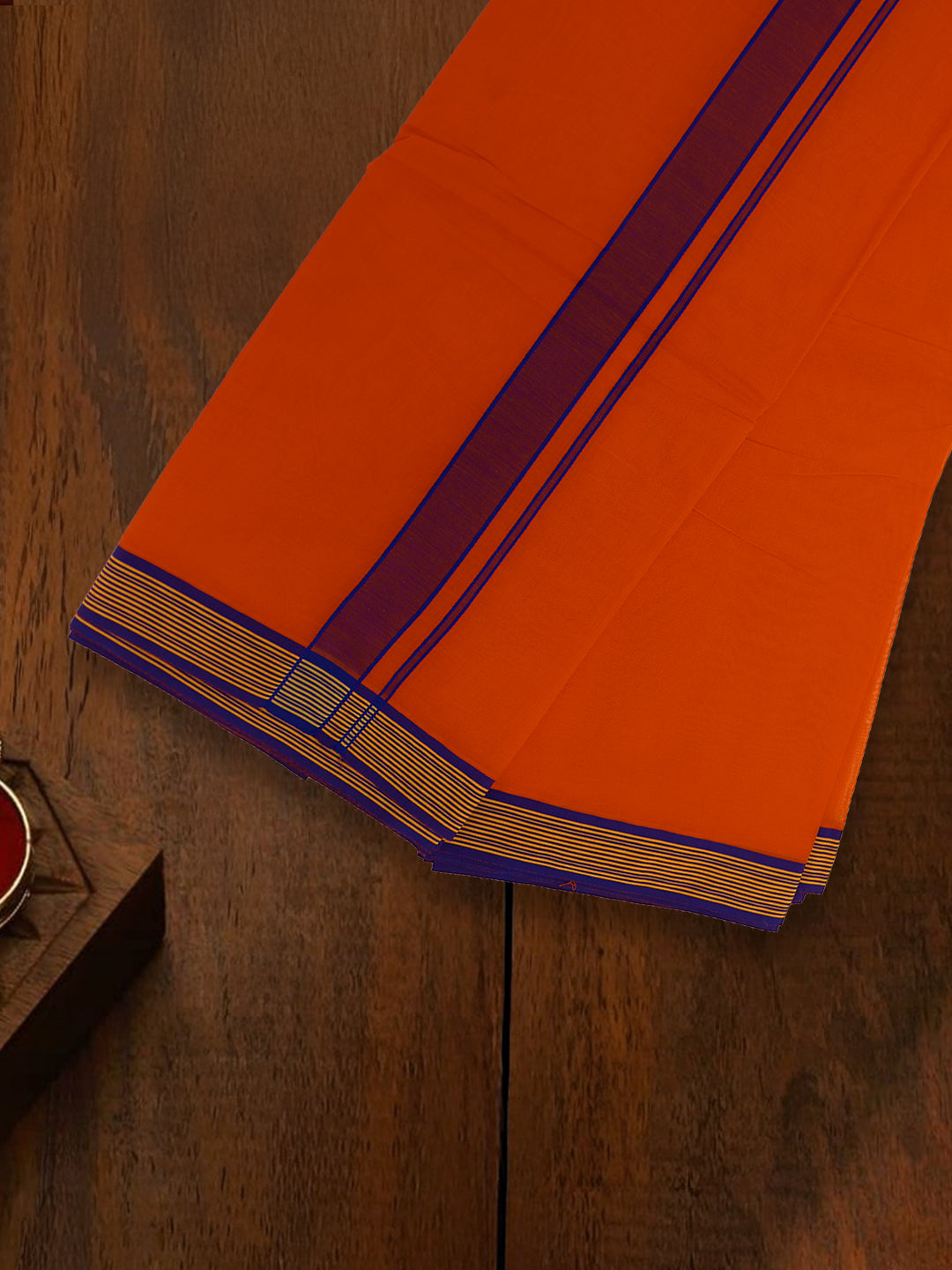 Men Panchakacham with Angavasthram Orange (9+5) Thomala