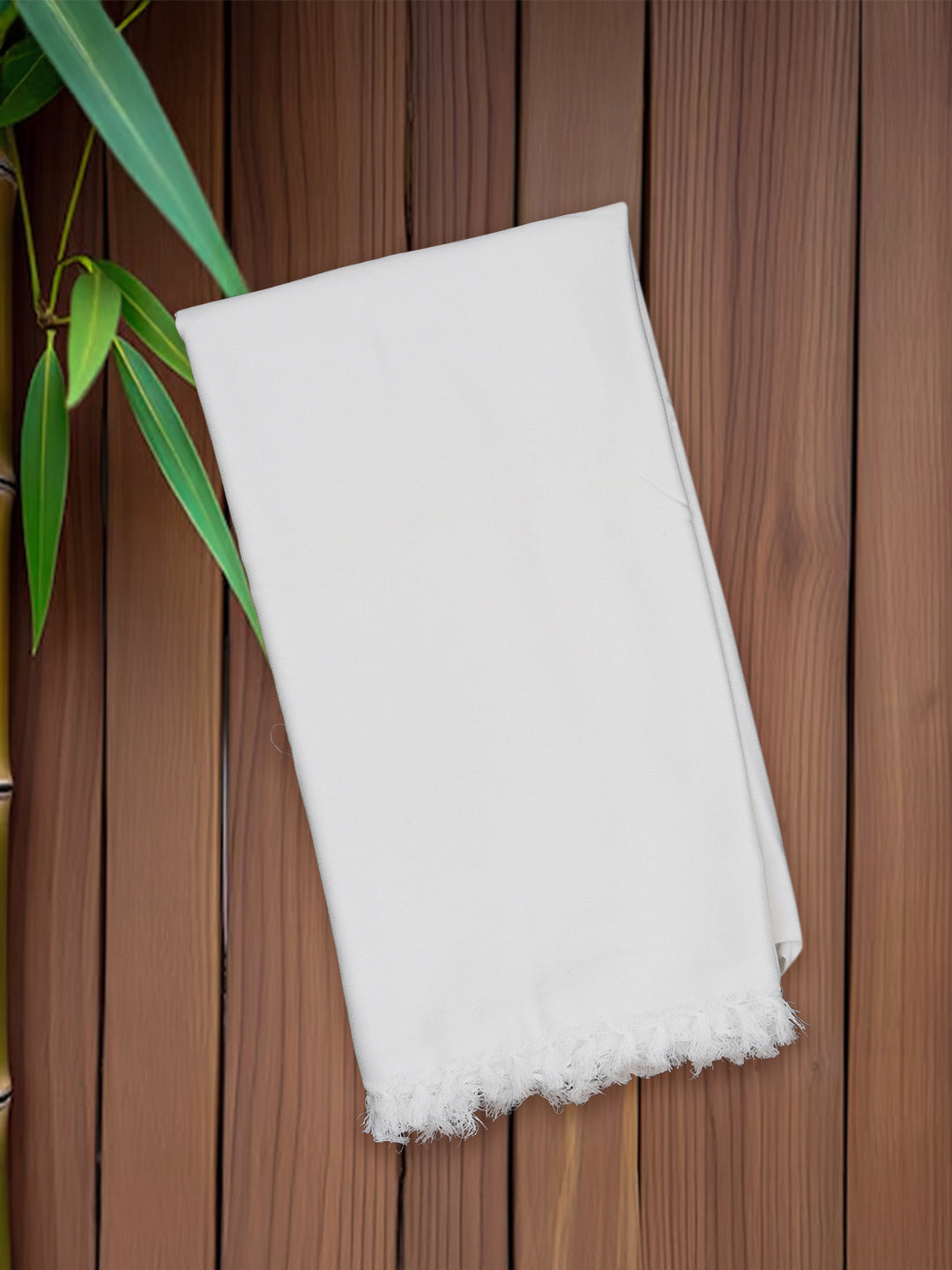 Super Soft & Breathable Bamboo Bath White Towel (0.90m*1.80m)