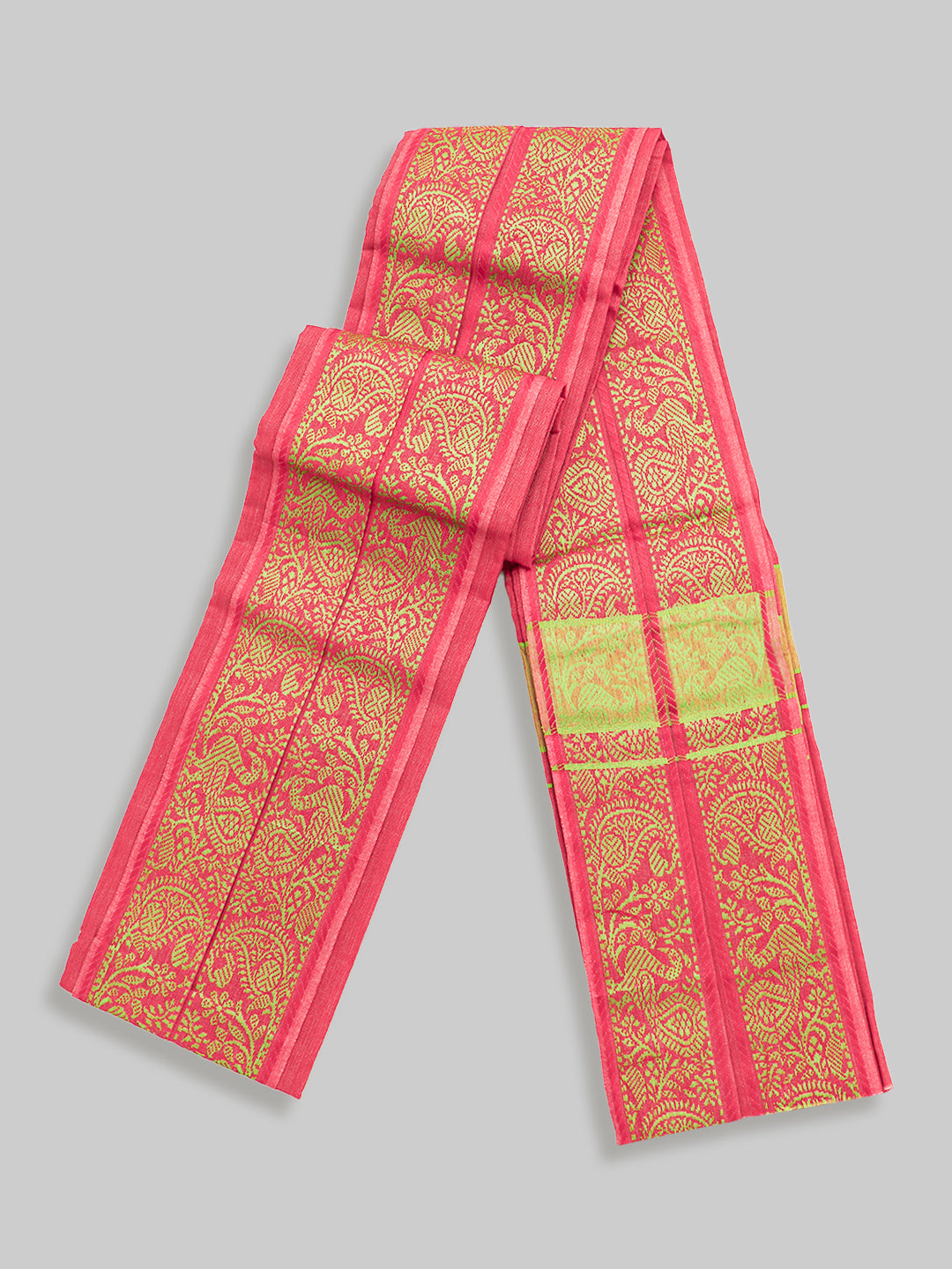 Men Cotton Red Towel with Fancy Border 6422