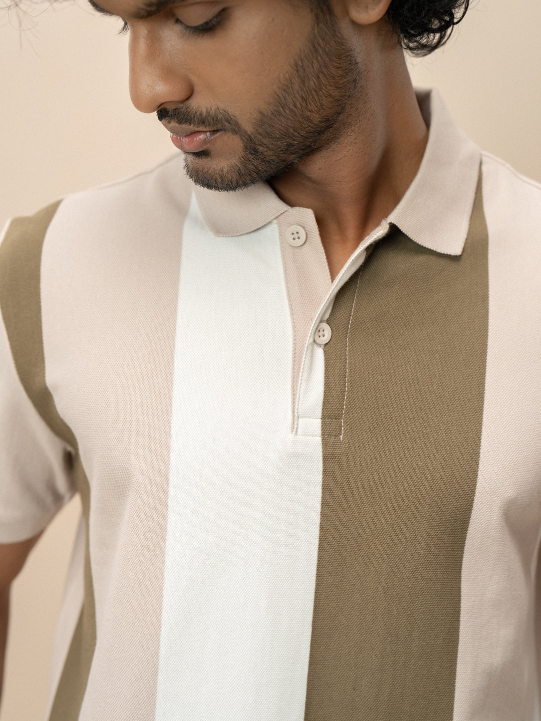 Men Smart Fit Engineered Polo T-Shirt Stone Gray EN29
