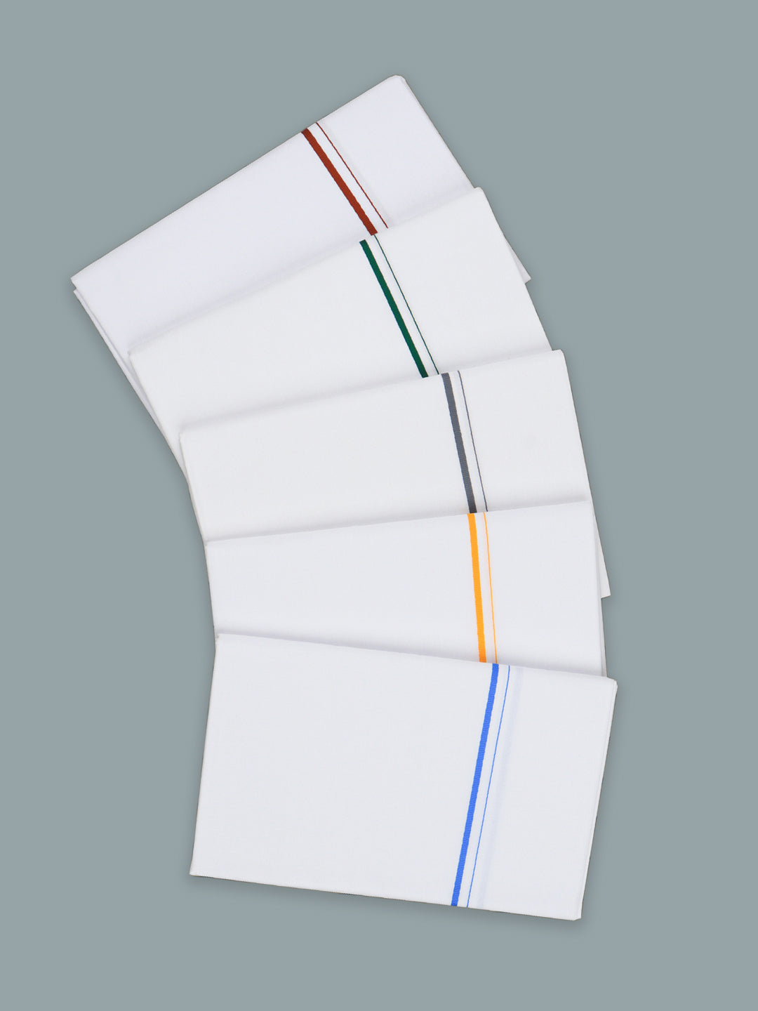 Mens Cotton Blend Dhoti with Assorted Border 2M (Pack of 3)