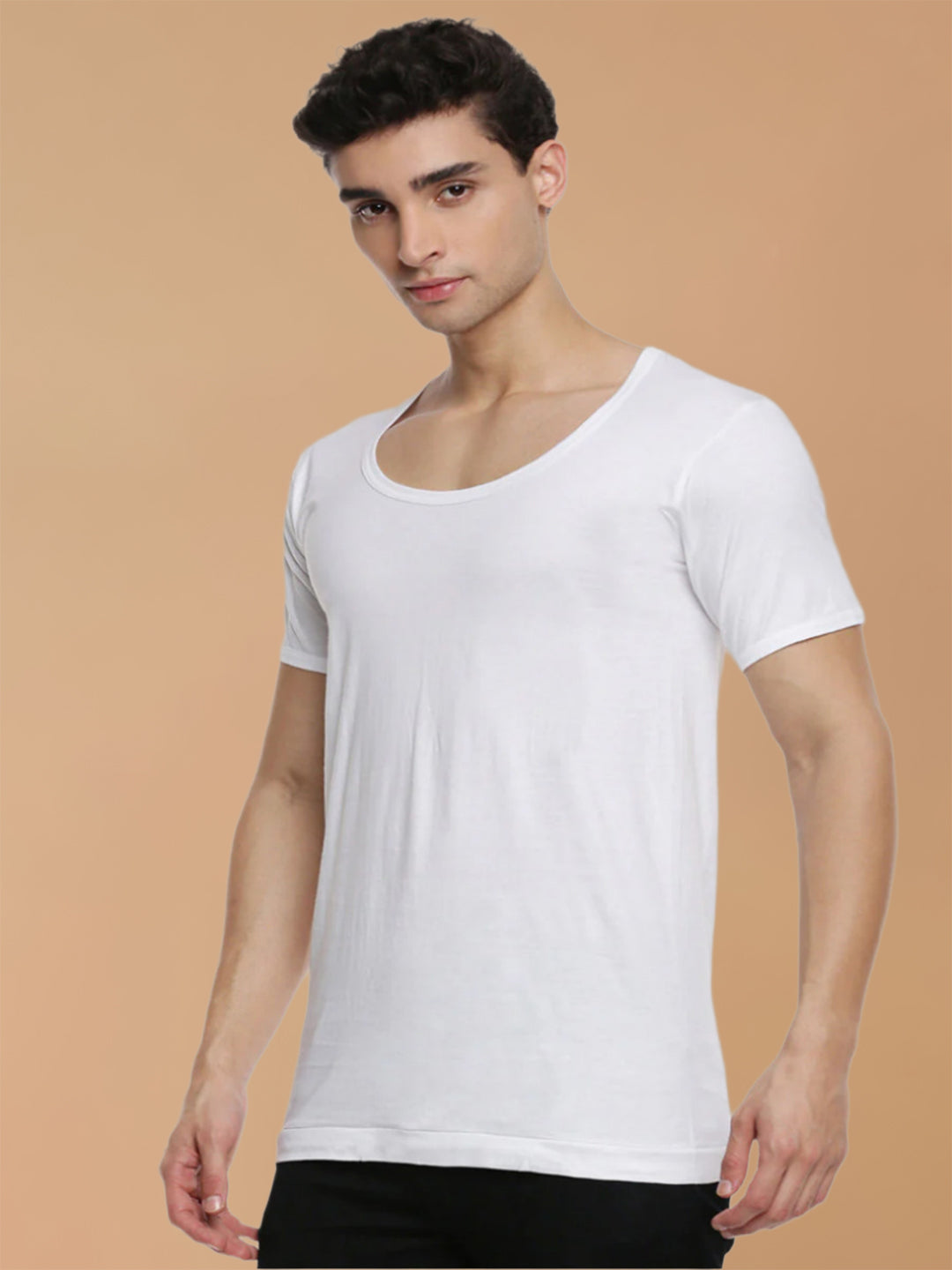100% Cotton White Vest RNS Acoste (Pack of 2)