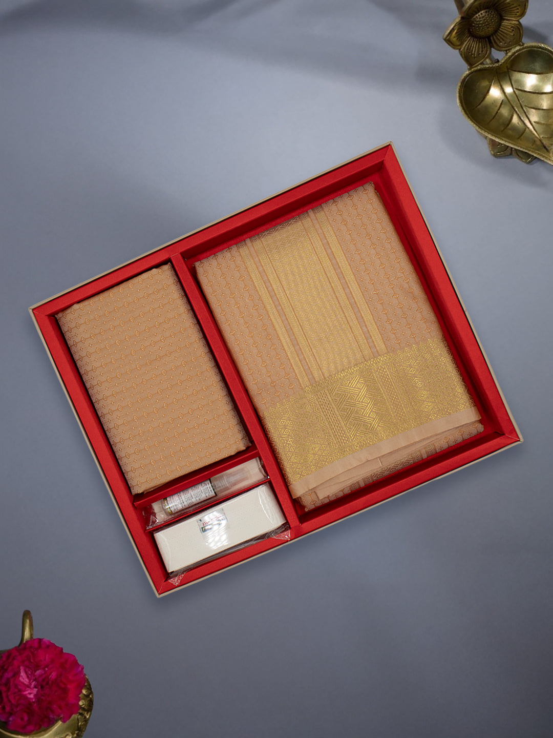 Men Art Silk Dhoti & Shirting Set Gazal Subakalyan (2 in 1) SK05