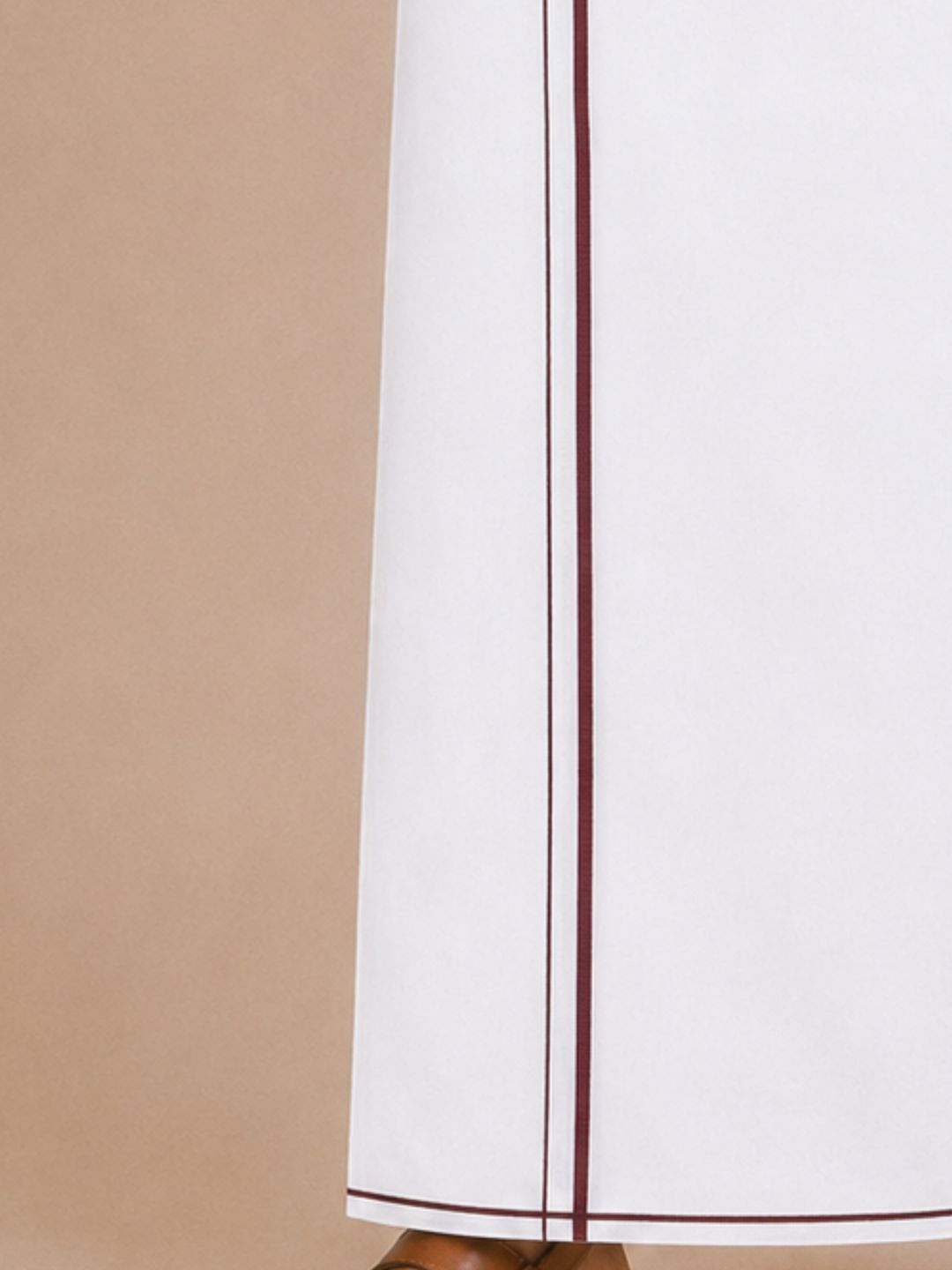 Men 100% Cotton Single Layer Small Border Dhoti Smart Nice SN03