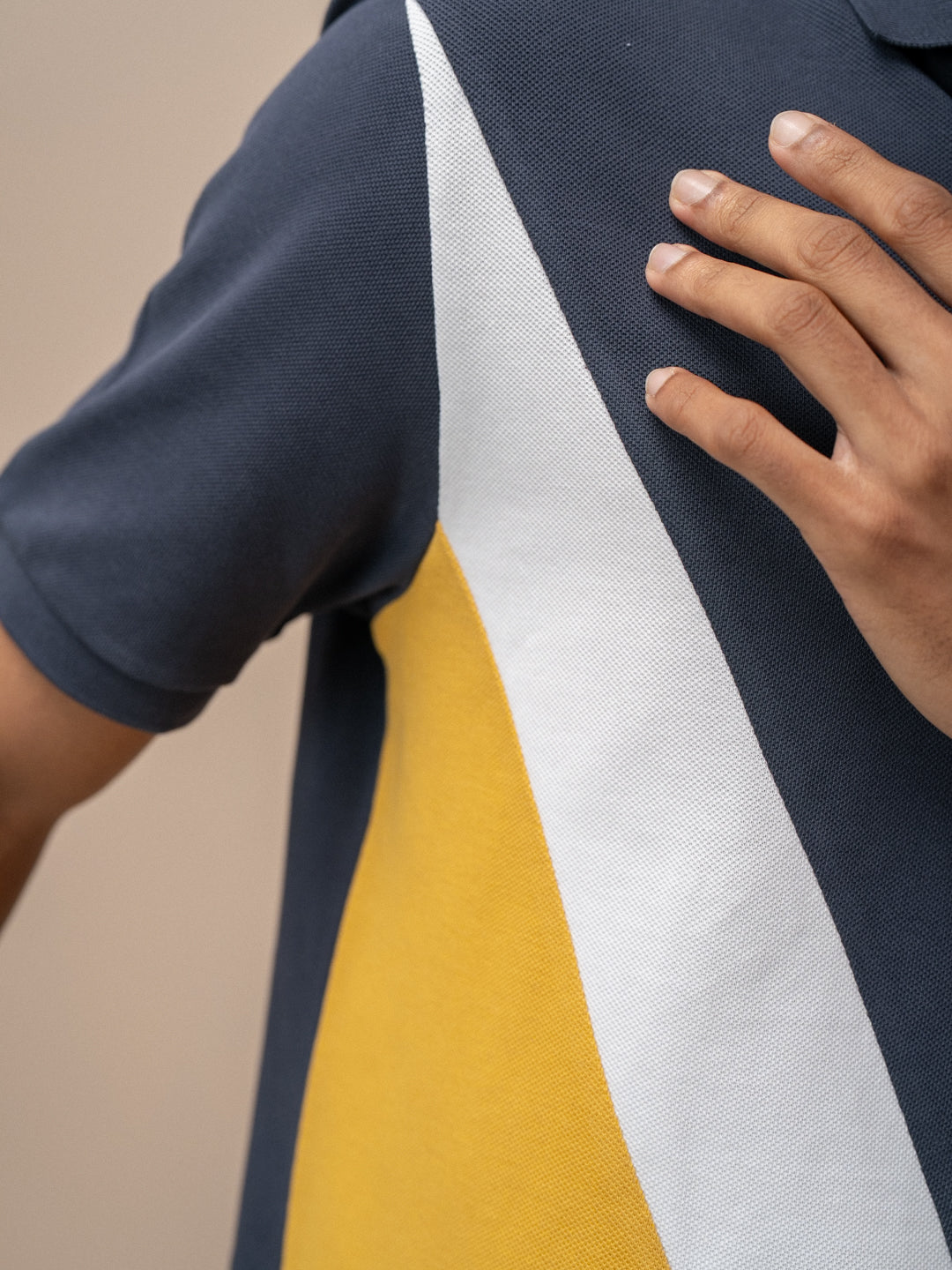 Men Smart Fit Engineered Polo T-Shirt Navy EN28