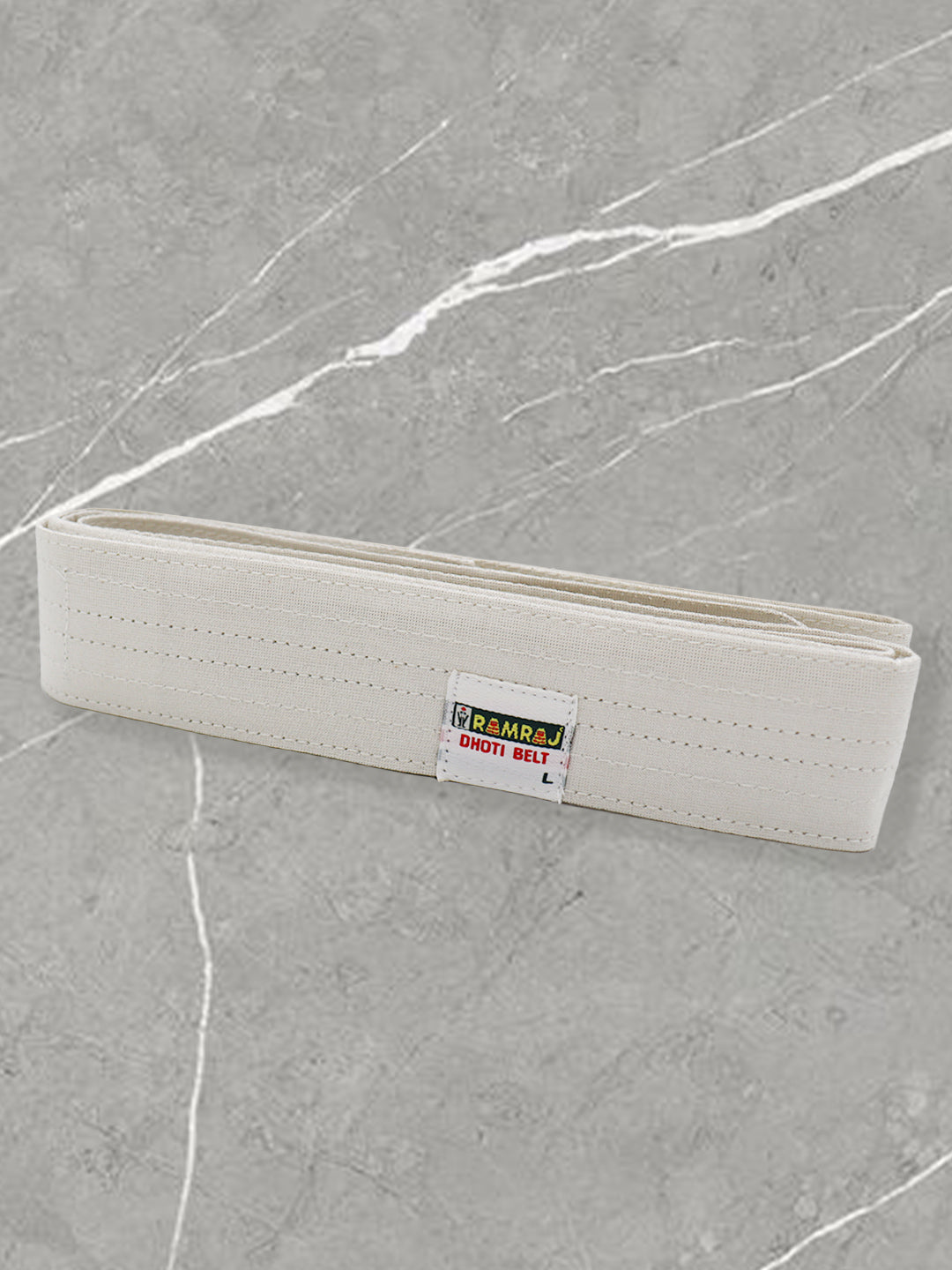 Men Soft & Grip Tissue Silver Dhoti Belt (Pack of 2)