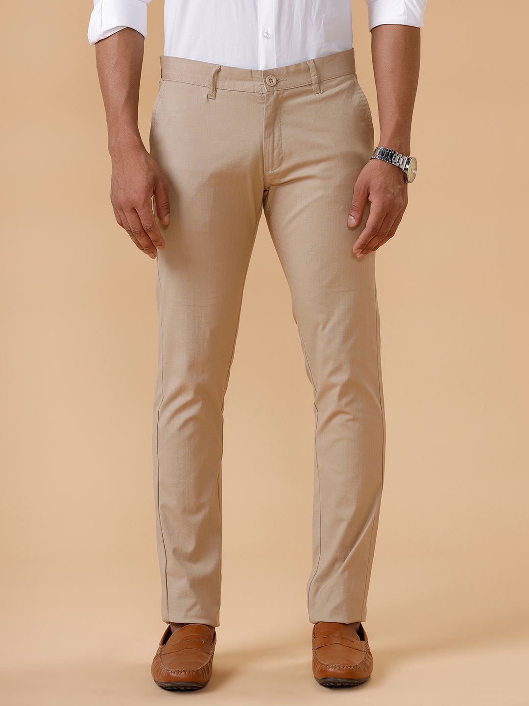 Shirt Belt And Shoes Should Match Men Cotton Smart Fit Stretch