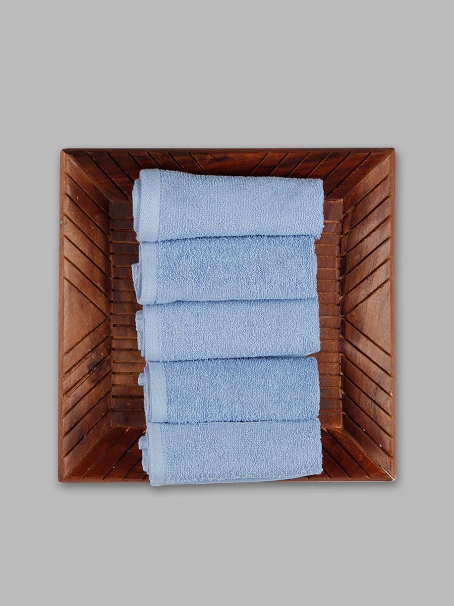 Premium Soft Terry Face Towel Blue FC3 (Pack of 6)