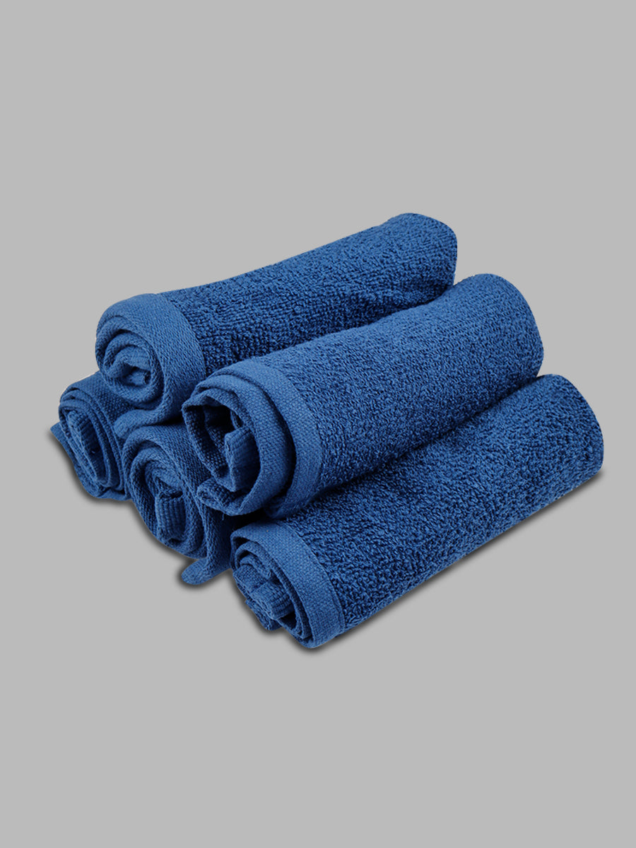 Premium Soft & Absorbent Navy Terry Face Towel FC8 ( Pack of 6 )