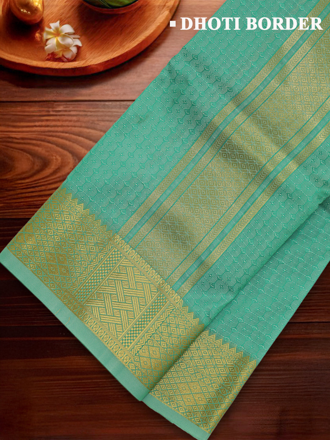 Men Art Silk Dhoti & Shirting Set R.Green Subakalyan (2 in 1) SK02