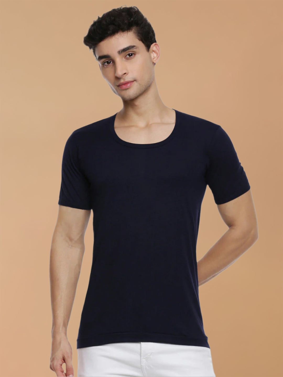 100% Combed Cotton Assorted Colour Sleeves Vest RNS Sukra (Pack of 2)