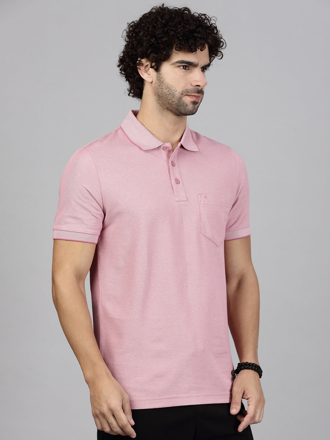 Men Heather Rose T-shirt and Black Shorts Combo