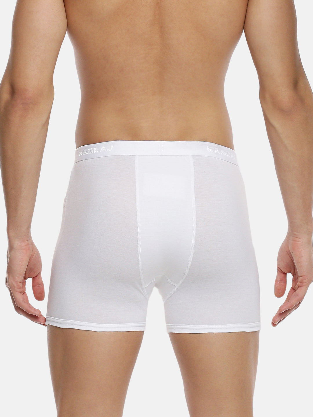 Men 100% Combed Cotton White Pocket Trunk Softex (Pack of 2)