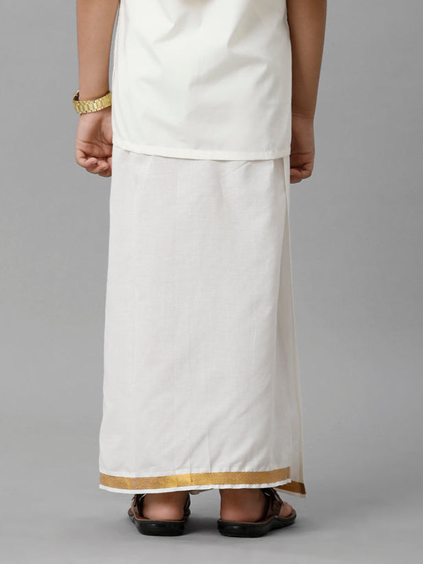 Boys Readymade Single Layer Cream Dhoti