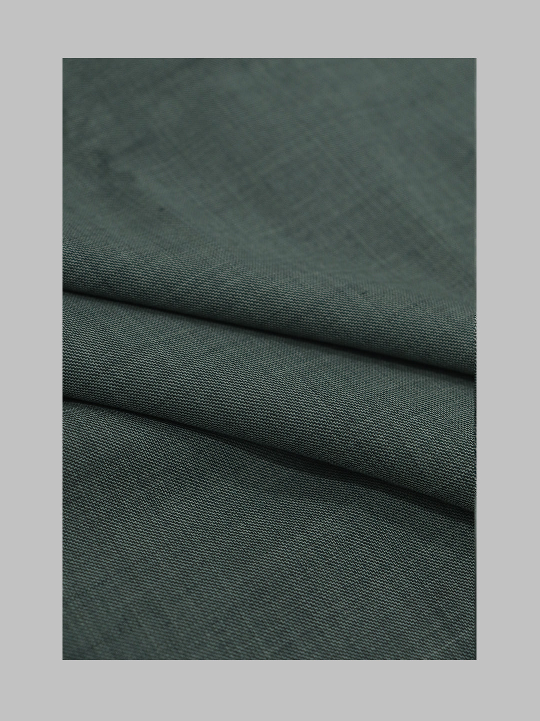 Men Wool Blended Dark Green Plain Suiting Fabric Star Wool