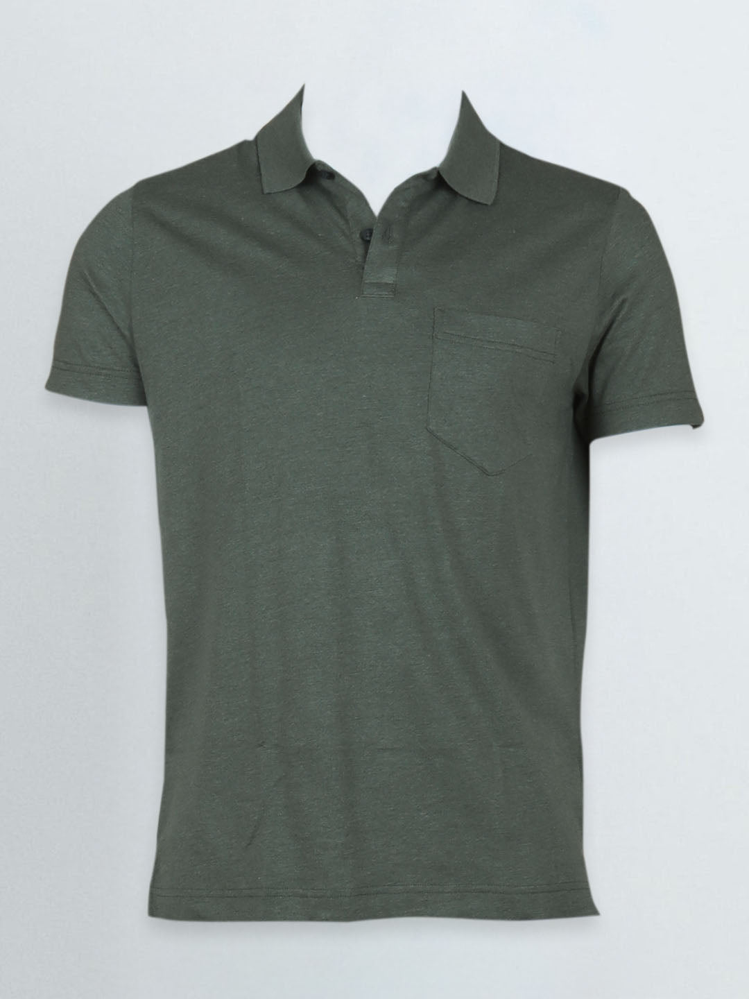 Men TENCEL™ Modal Fibers with Micro technology Polo T-Shirt Heather Green EMP6