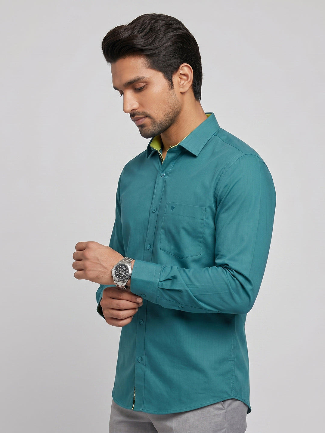 Pack of 2 | 100% Cotton Smart Fit Shirts - Blue & Maroon