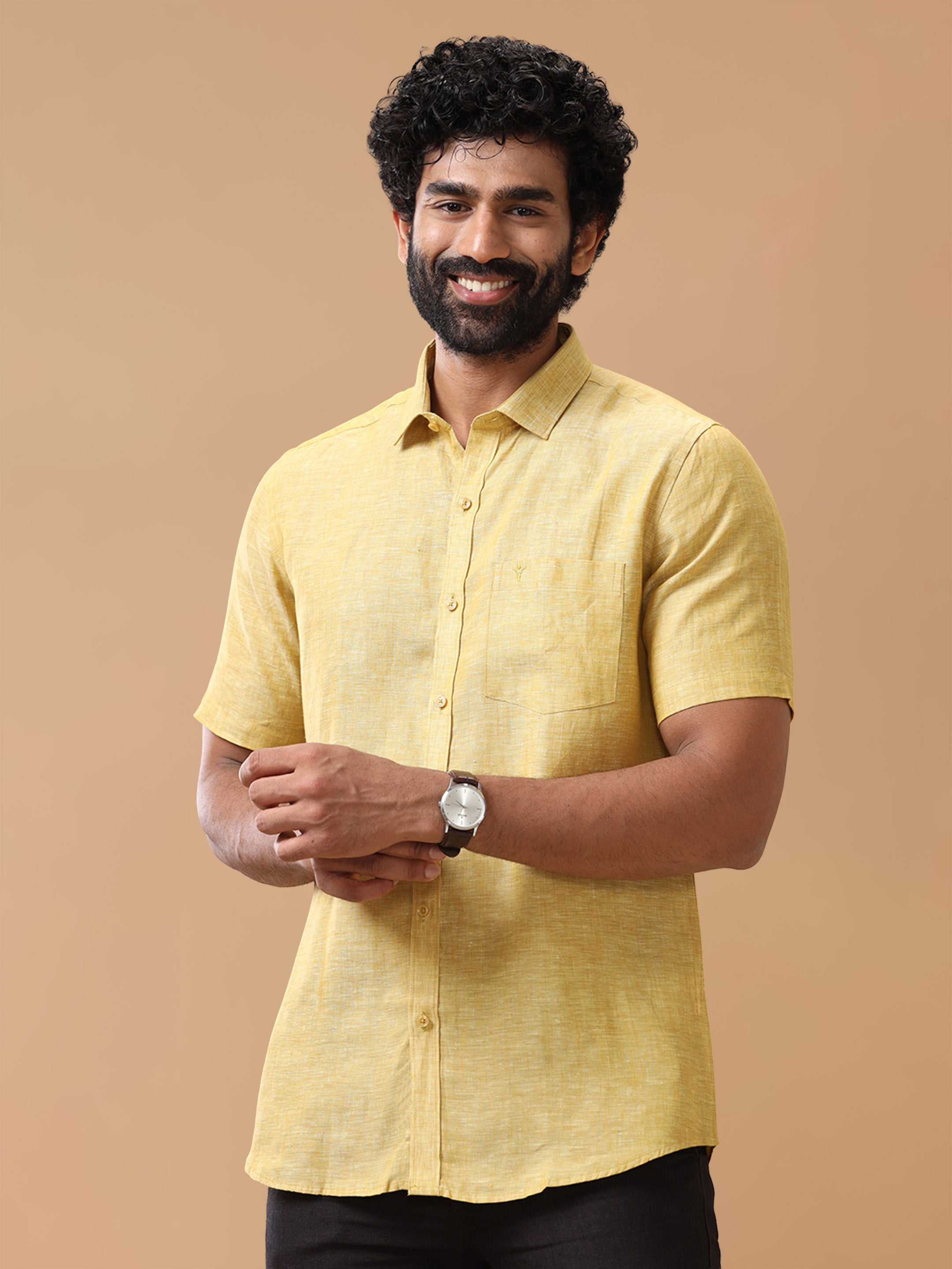 Pure Linen Buttercup Smart Fit Shirt L91