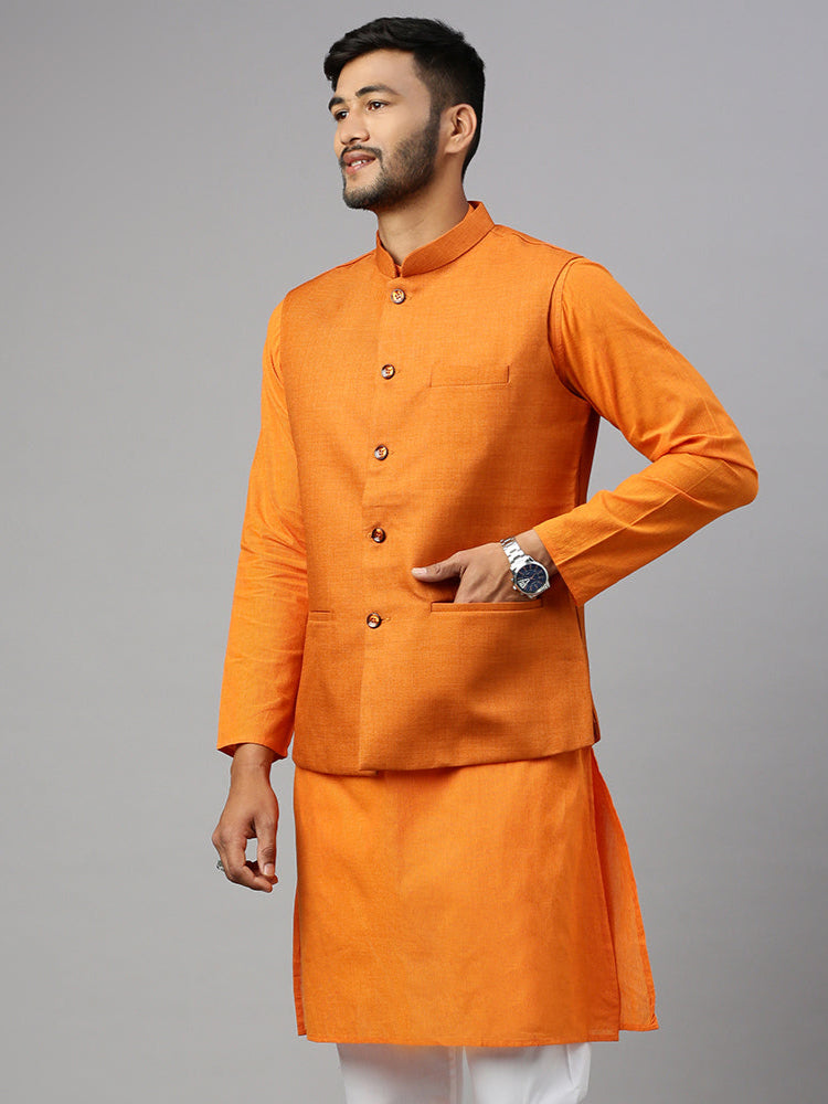 Men Ethnic Jacket Orange DW20