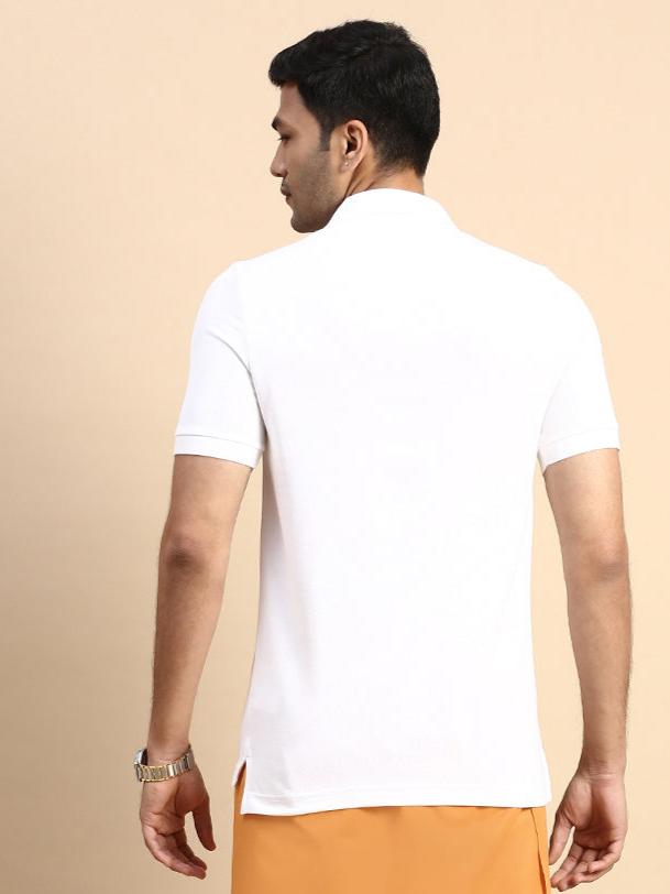 Men Cotton Rich Smart Fit Expert Polo T-Shirt White EP1