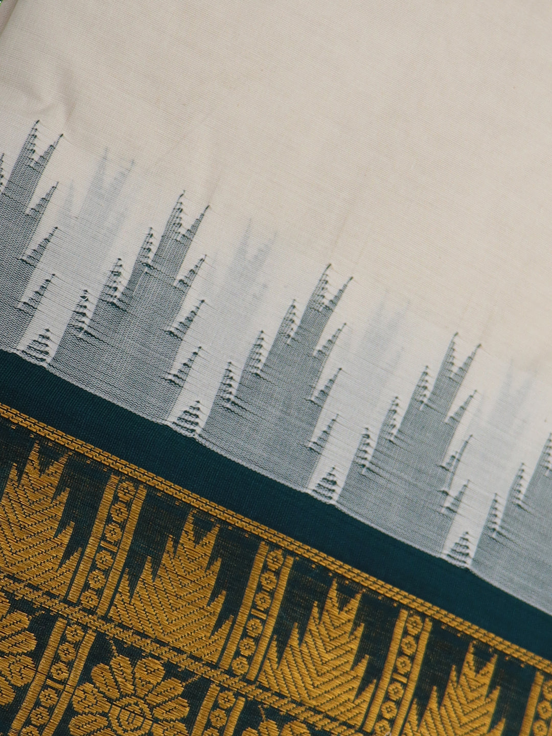 Men Kora Cotton Fancy Jari Border Panchakacham with Angavasthram (9+5) Seshachalam