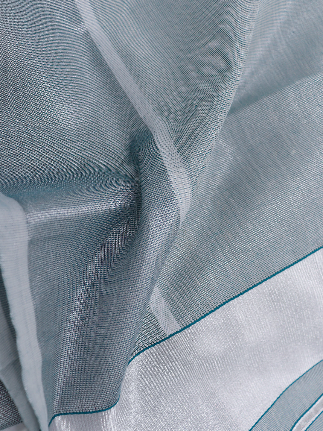 Men Tissue Silver Jari Border Panchakacham with Angavasthram Set (9+5) Gangotri GGC01