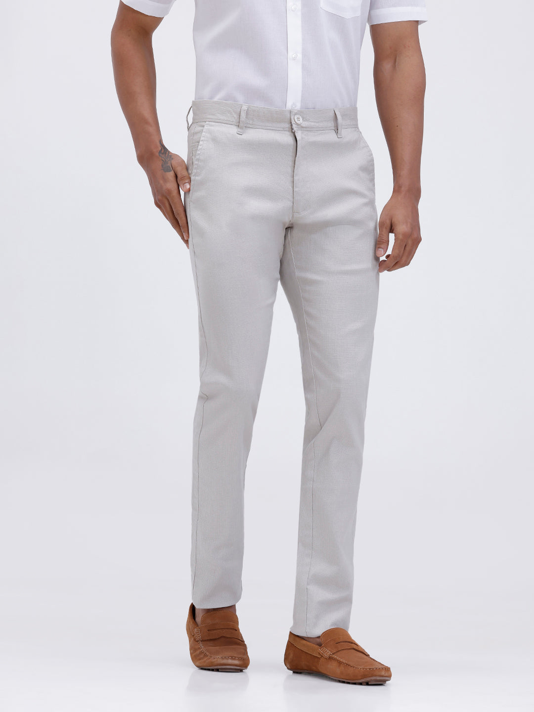 Mens Linen Cotton Half Sleeves Shirt and Pants Combo TR15503