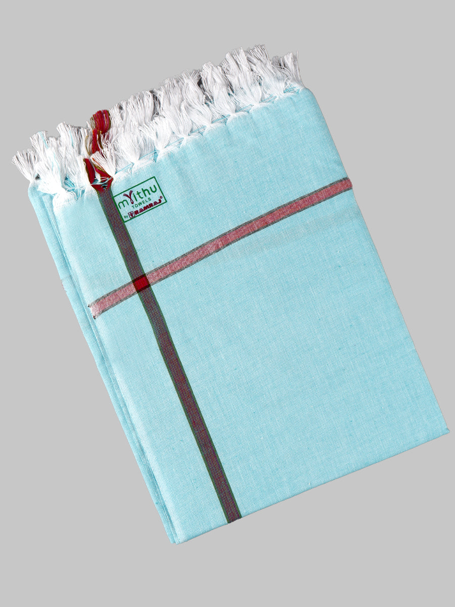 Softest Cotton Colour Plain Bath Towel Haiku-Blue