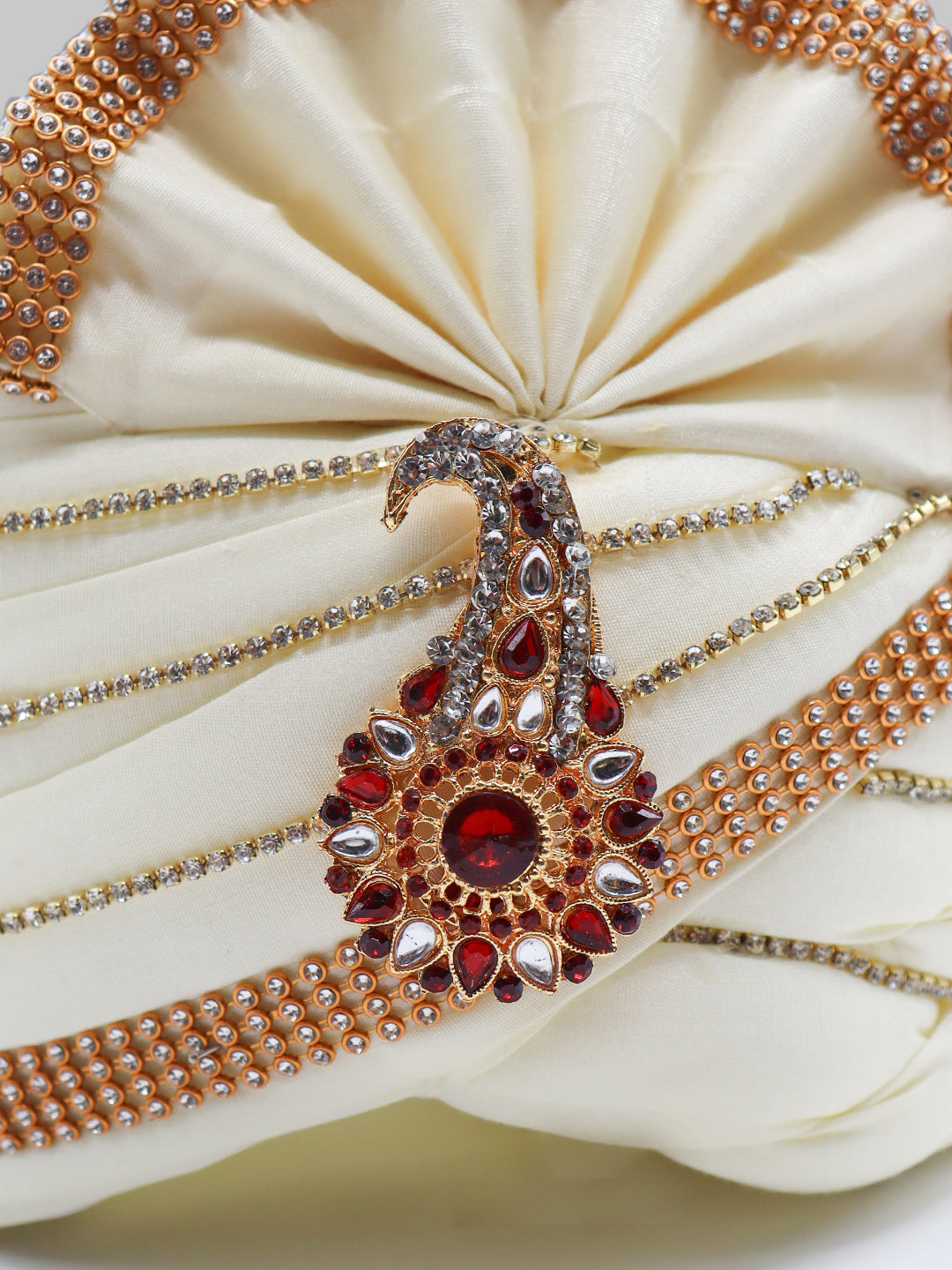 Traditional Silky Style Wedding Turban - 98