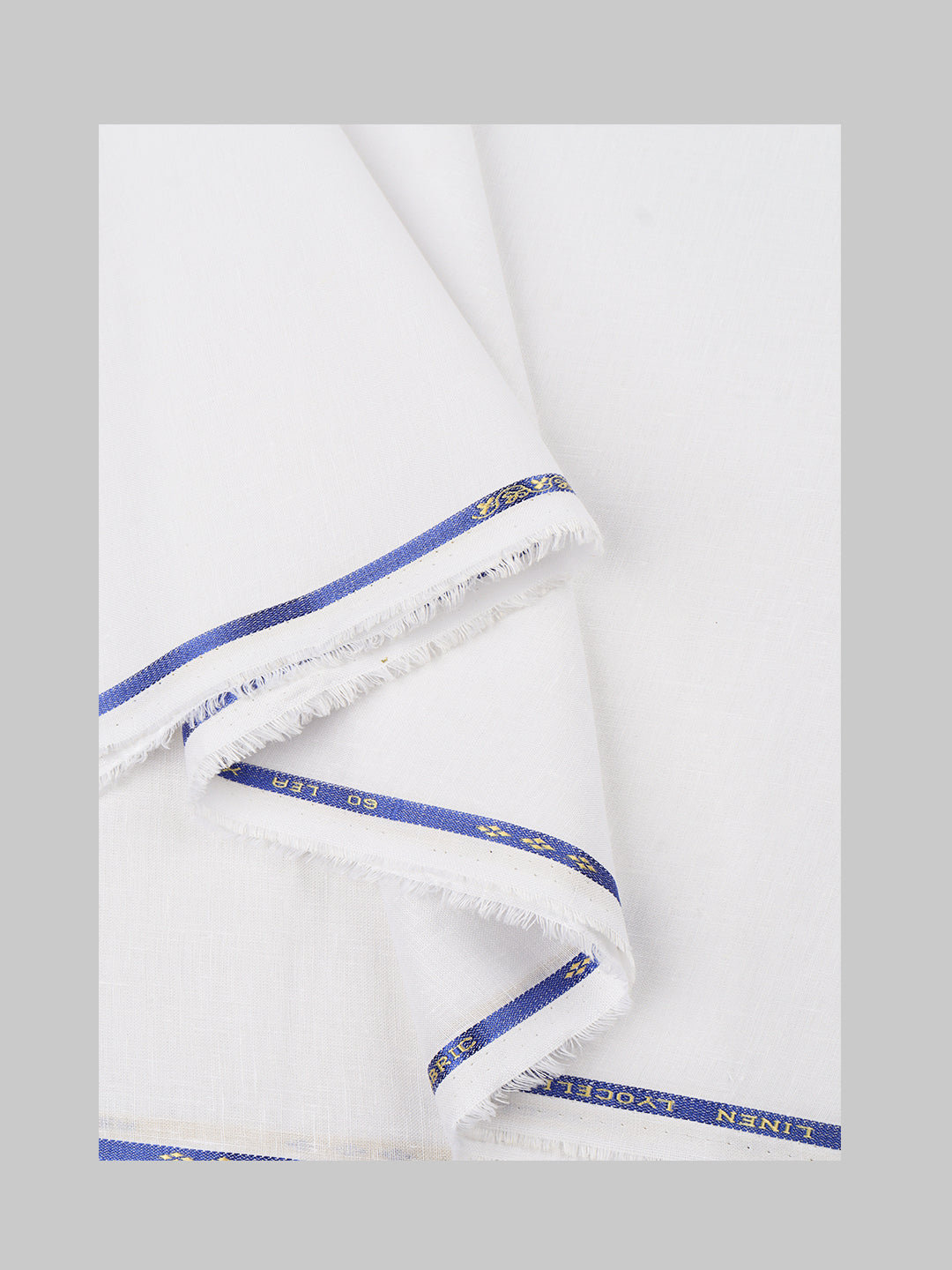 Men Premium Linen Lyocell White Plain Shirt Fabric